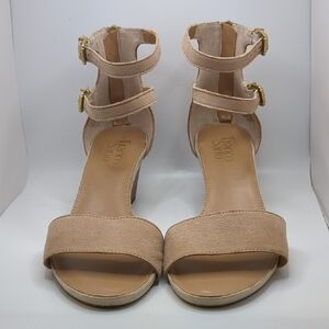 Franco Sarto Women's Leather Wedge Heel Sandals Size 8.5